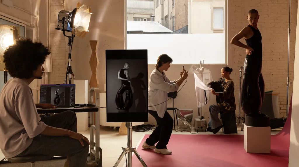 Capture One 写真スイートを実行している Mac に Apple ProRAW 48MP 写真を直接キャプチャするスタジオ設定。